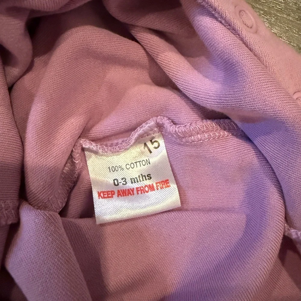 Lavender 'Sister' 0-3M Baby Sweatsuit